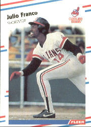 1988 Fleer Baseball Cards      609     Julio Franco